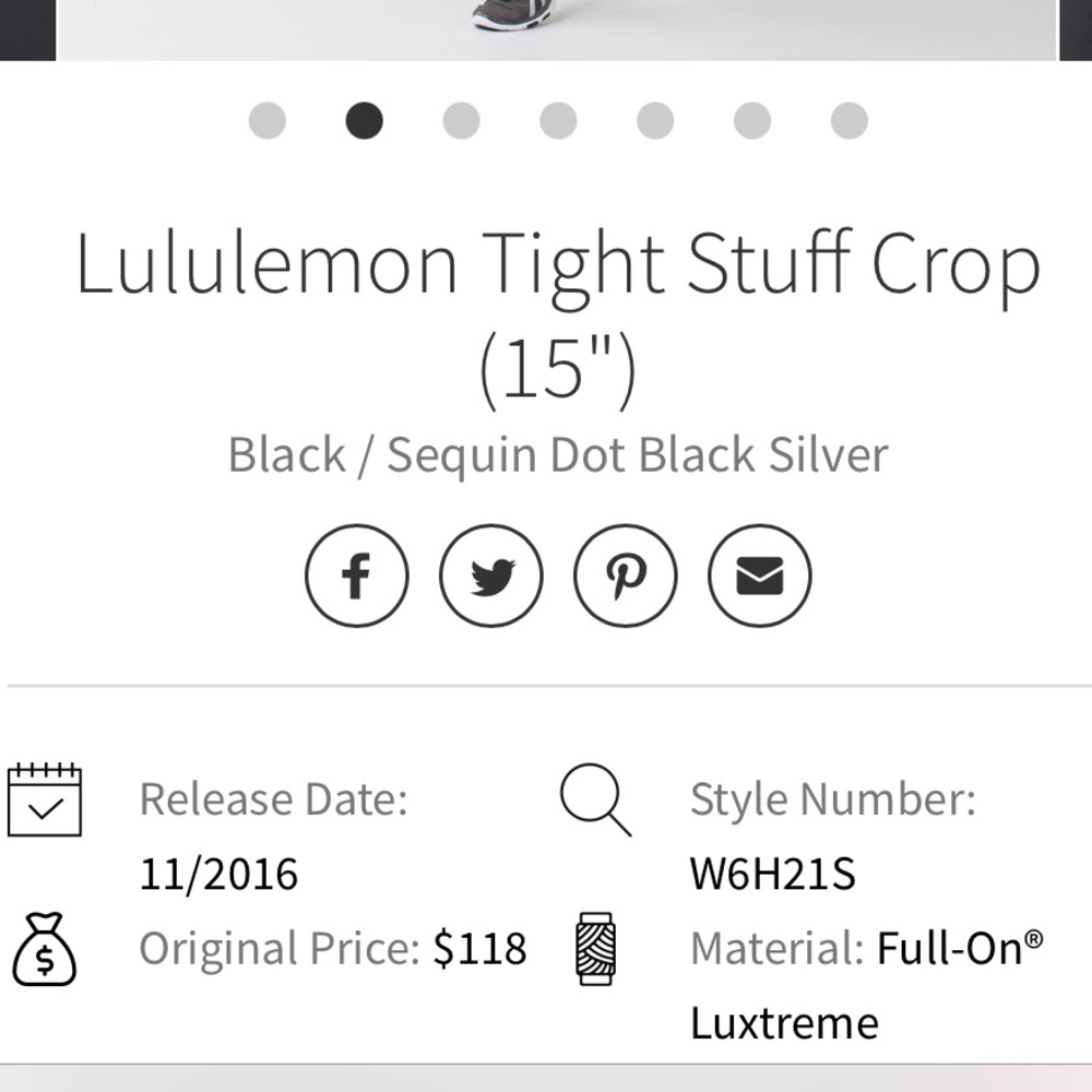 Rare find Lulu 15” crops. Tight stuff